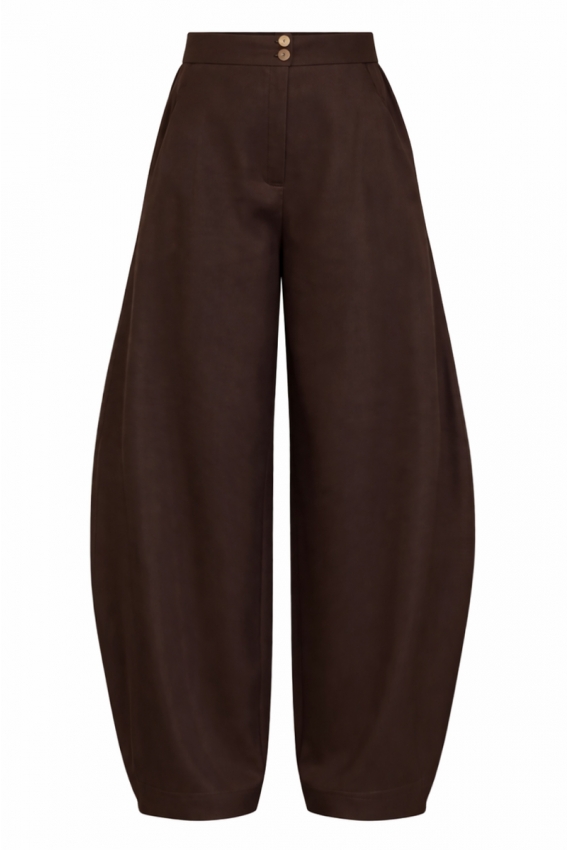Штани-балони коричневого кольору 