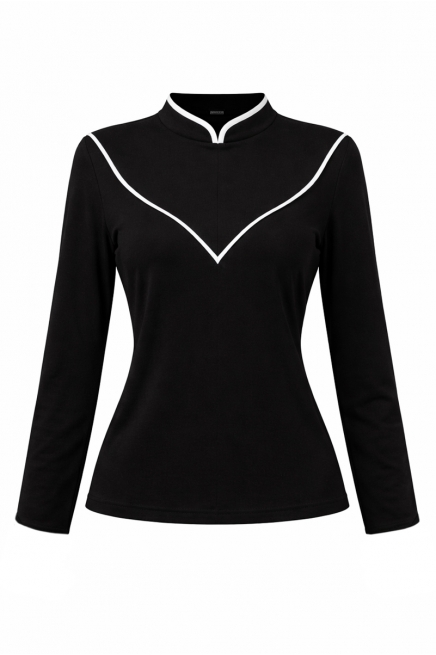 Asian-style long sleeve top