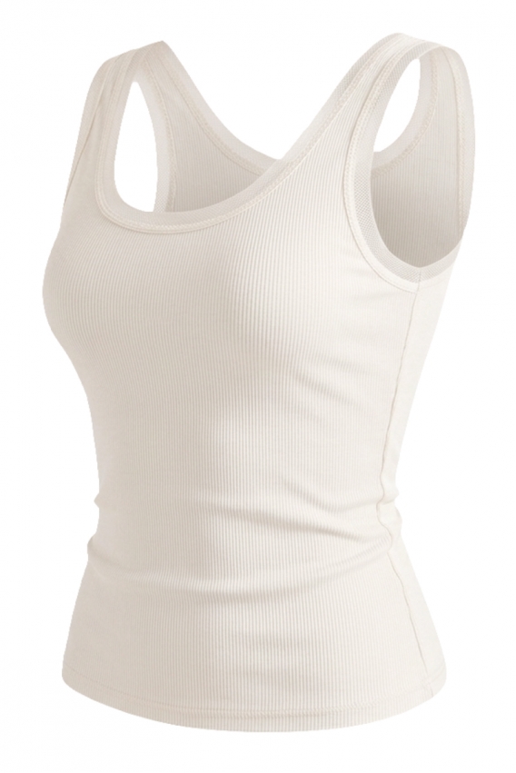 Майка бавовняна трикотажна білого кольору 