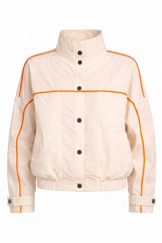 Бомбер-вітровка молочного кольору 