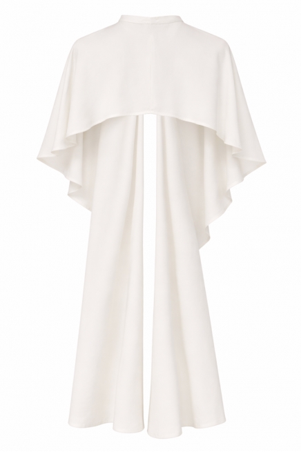 White tencel cape