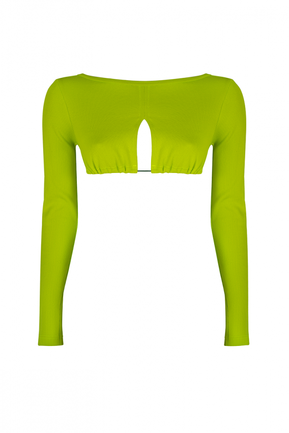 Lime jersey top 