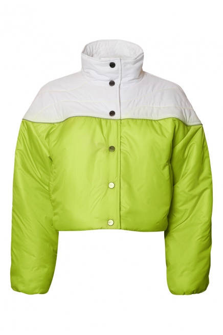 Куртка біло-зелена