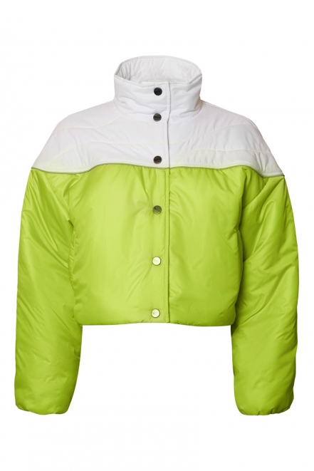 White and green jacket