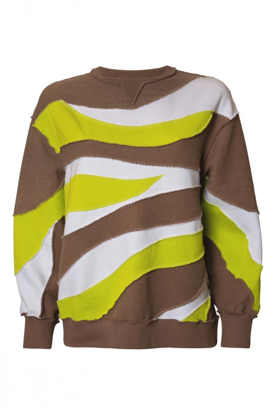 Bright 3-color cotton sweatshirt 