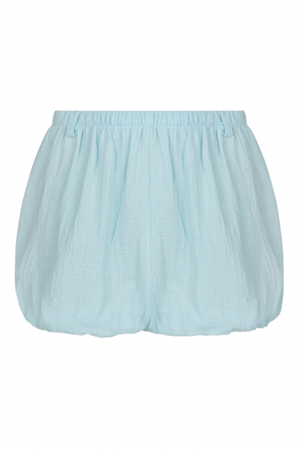 Light blue mini cotton shorts