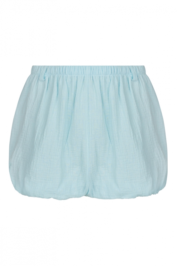 Light blue mini cotton shorts 