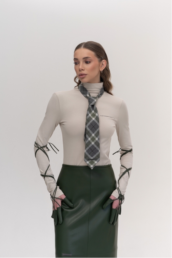 Basic turtleneck in beige color 