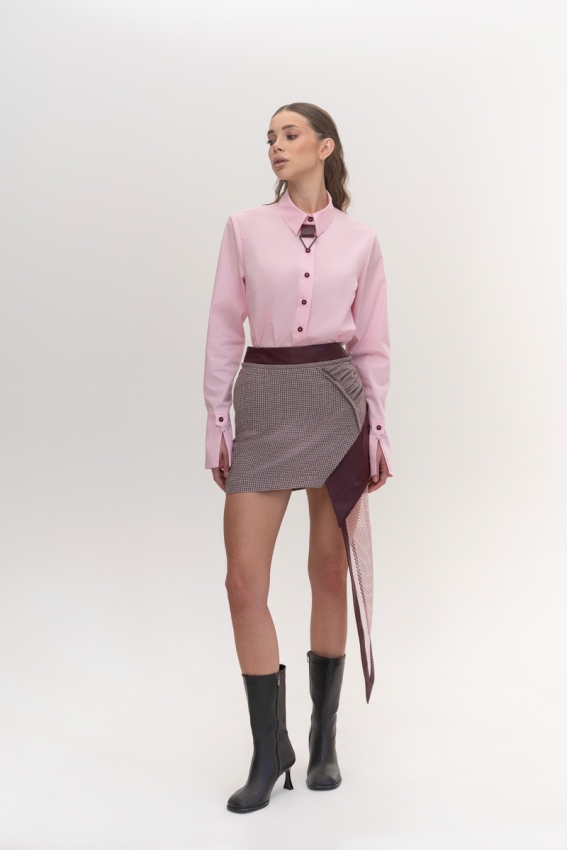 Pepita check mini skirt 