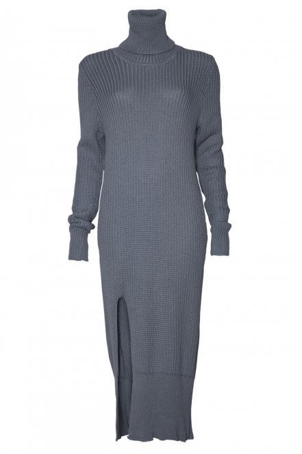 Knitted dress with a slit Hople