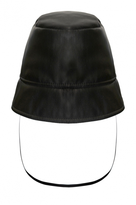 Vegan leather fishman hat with protect screen