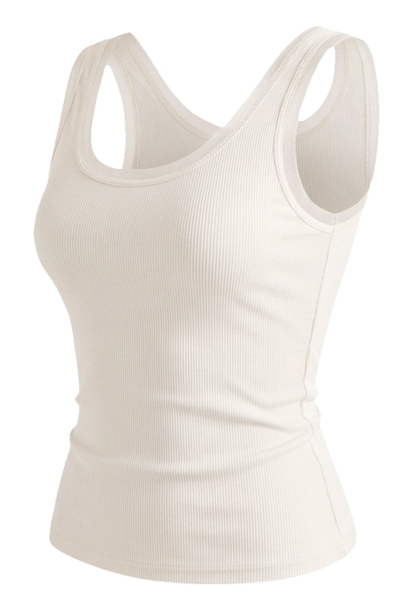 Майка бавовняна трикотажна білого кольору фото