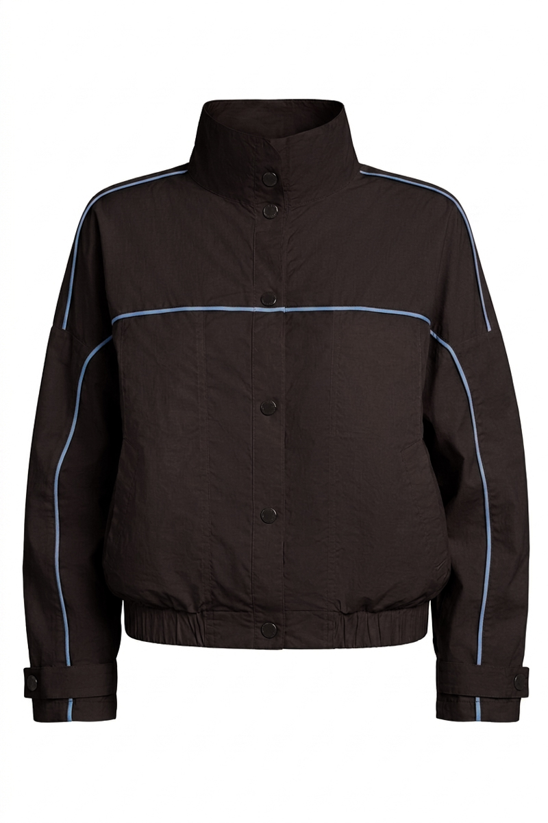Бомбер-вітровка шоколадного кольору фото