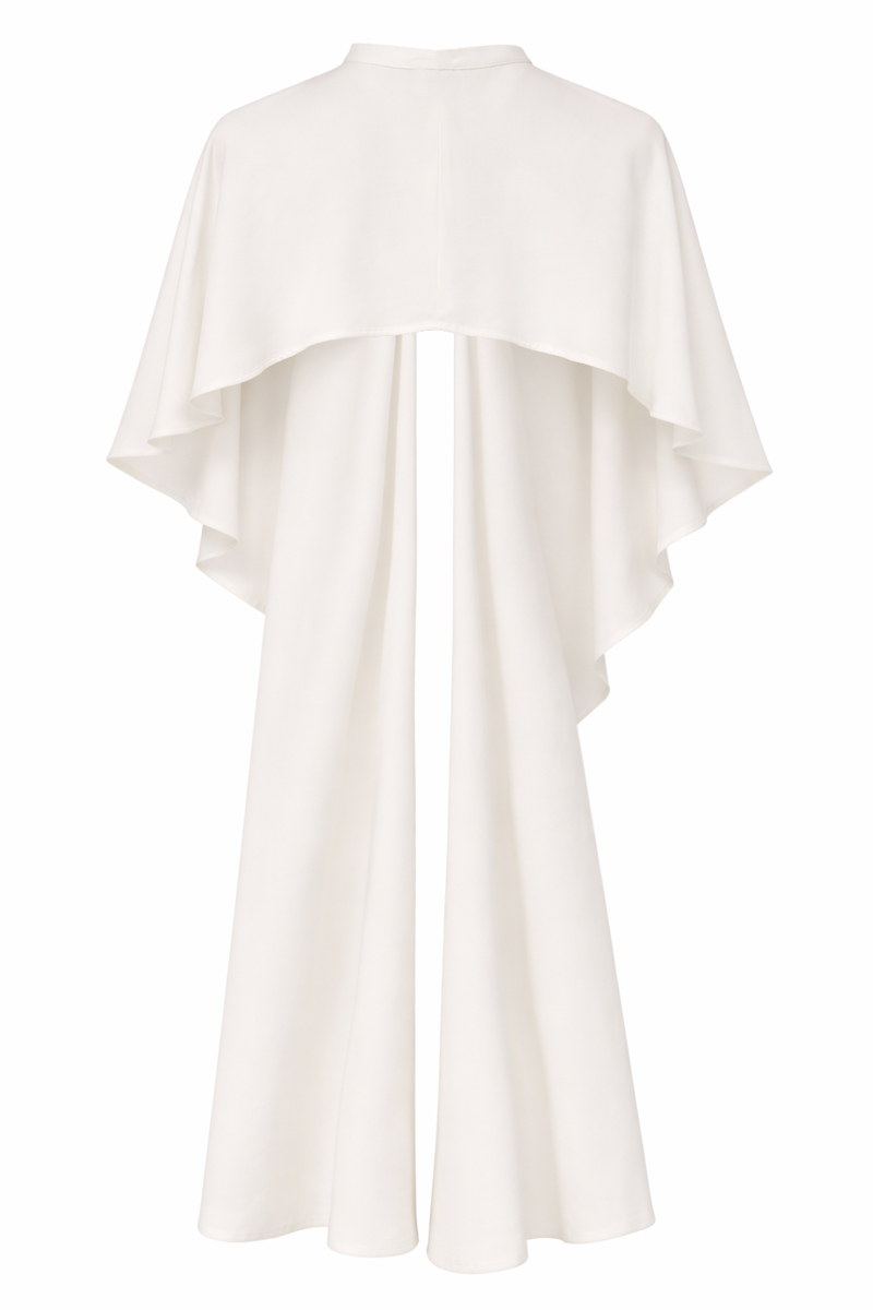 White tencel cape photo