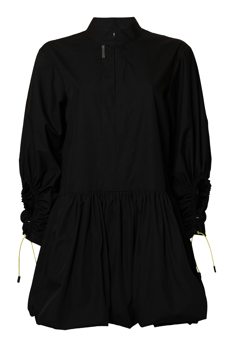 Mini black wide dress