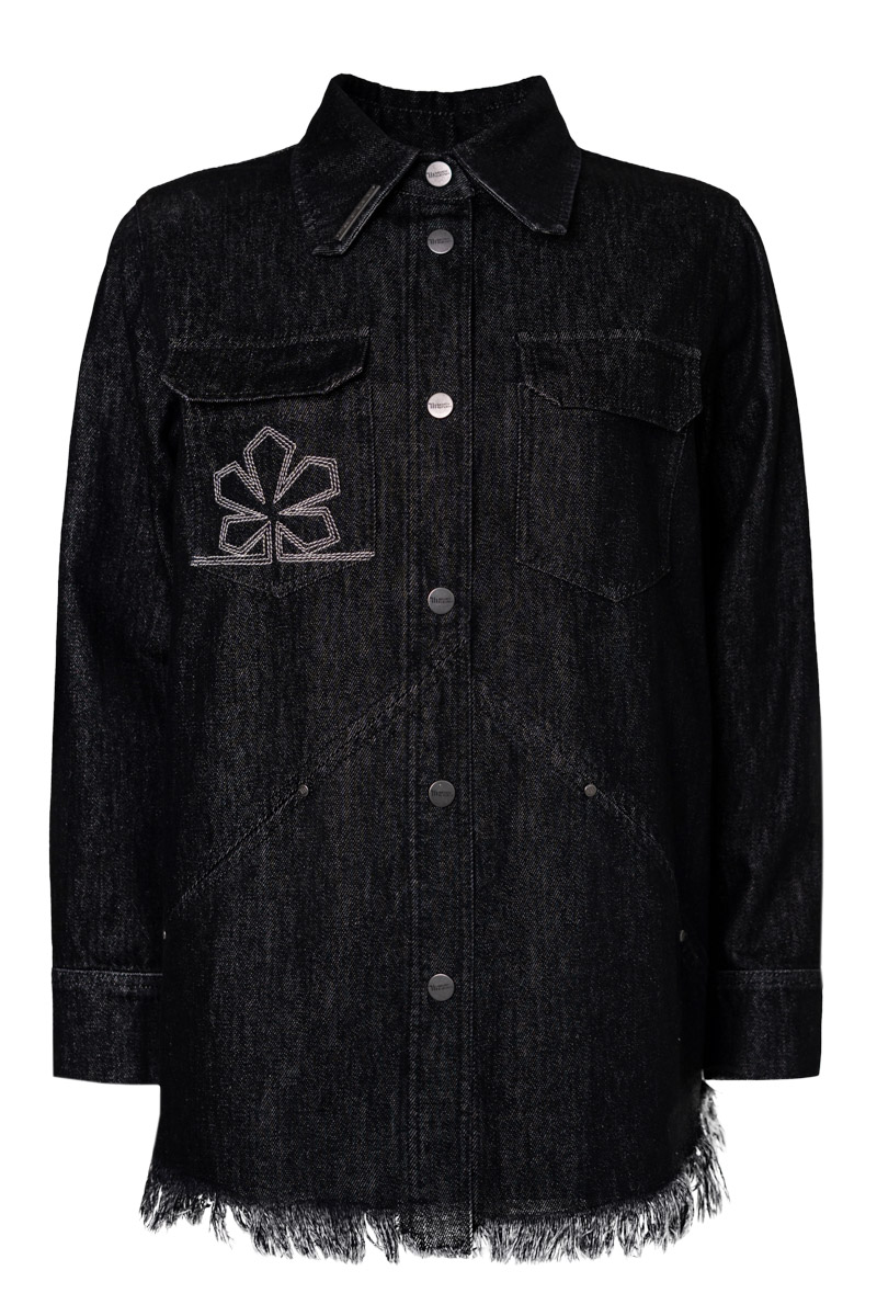 Black shirt-jacket photo