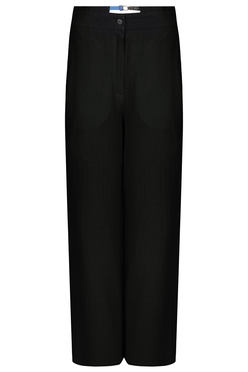 Light black cotton trousers photo