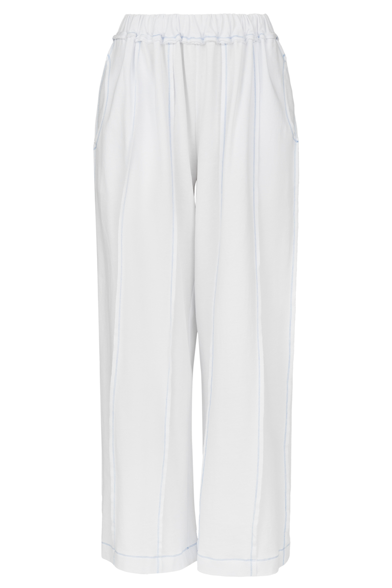 Wide white trousers photo