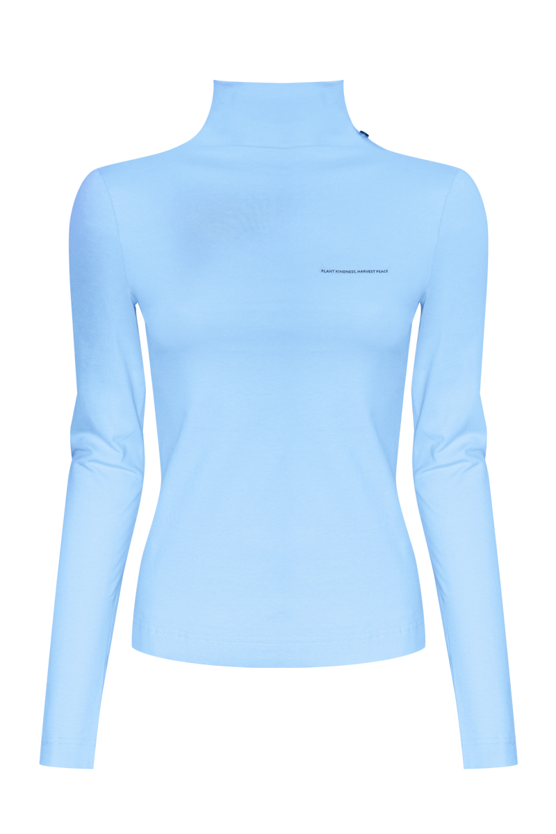 Basic blue turtleneck photo