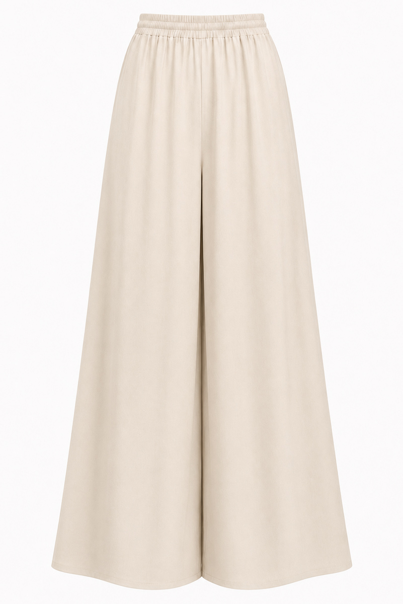 Wide flare cotton pants