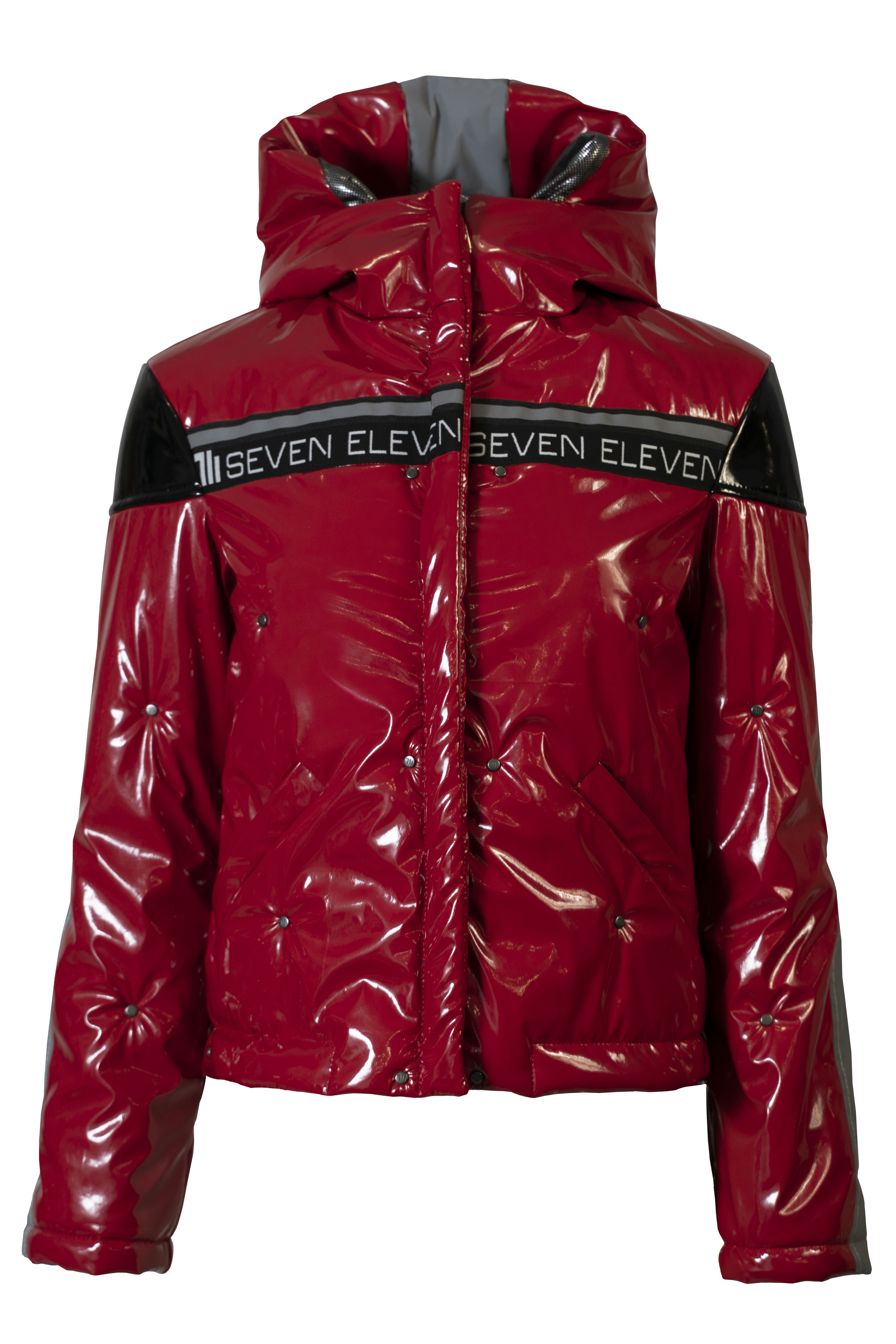 Lacquered jacket red-black