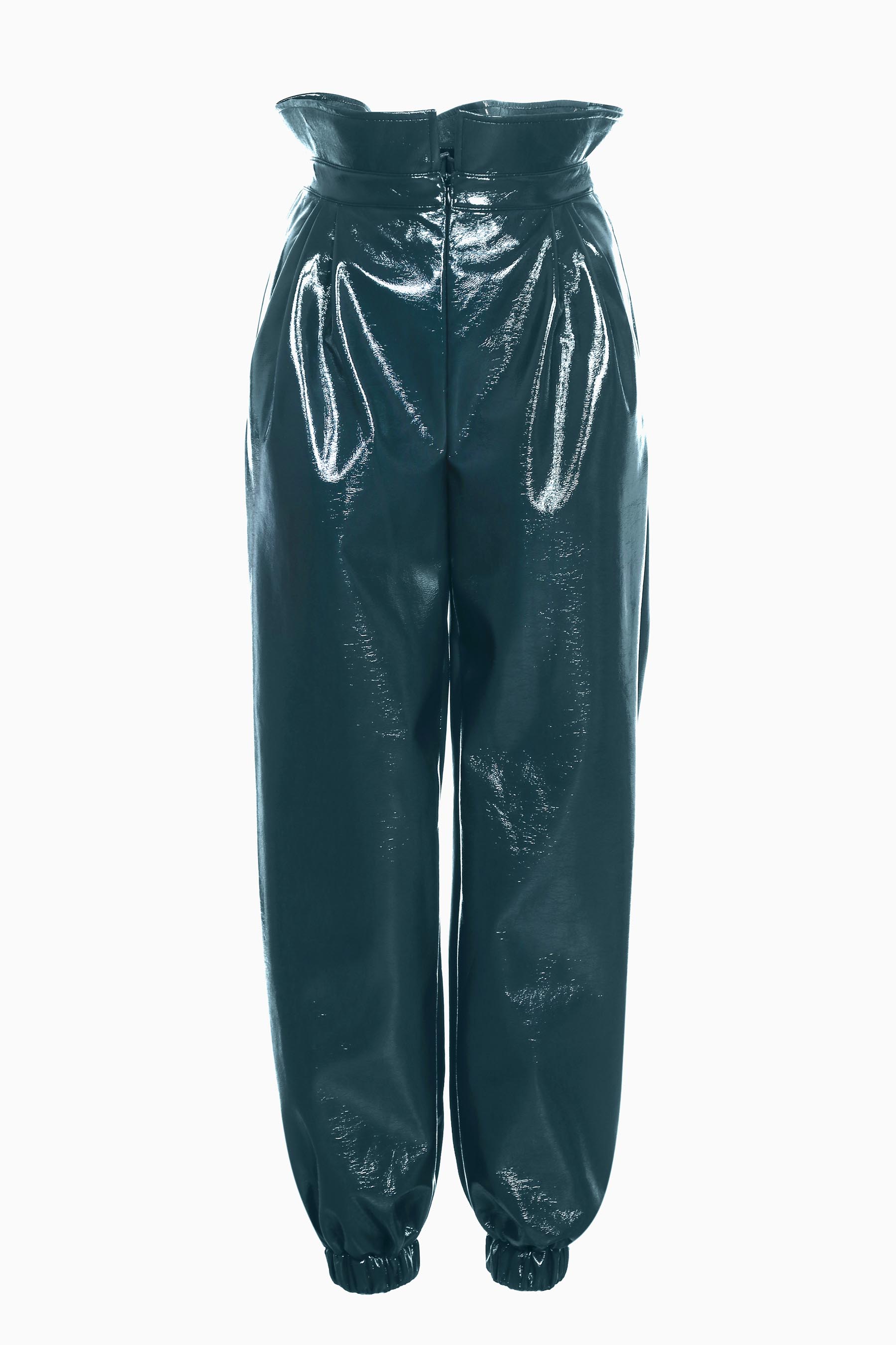 Patent Leather Track Pants