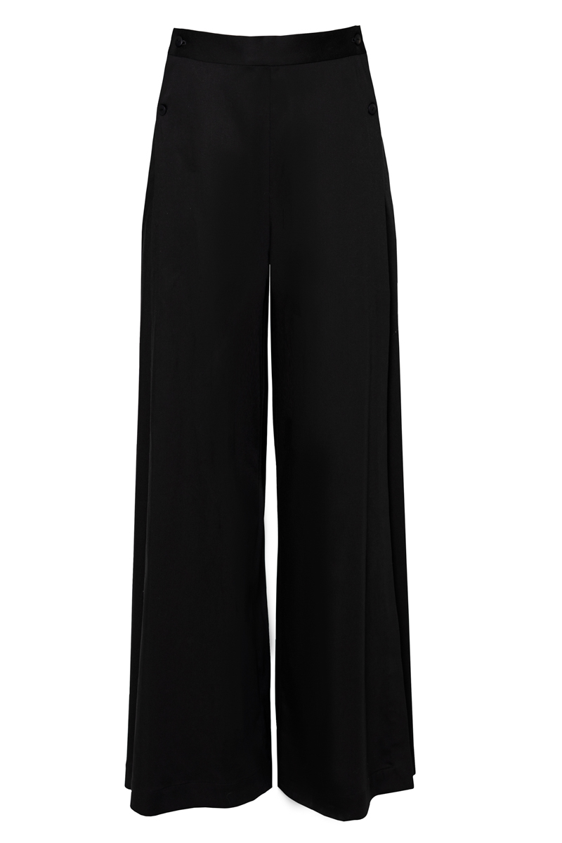 Maxi flared trousers