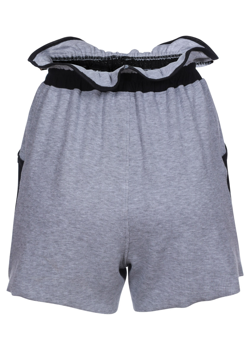 Gray loose high waisted shorts photo 3