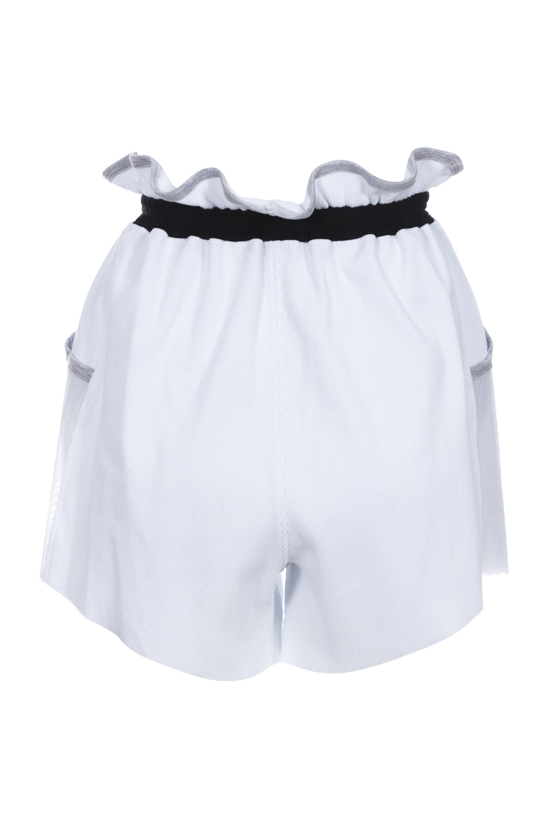 White loose high waisted shorts photo 3