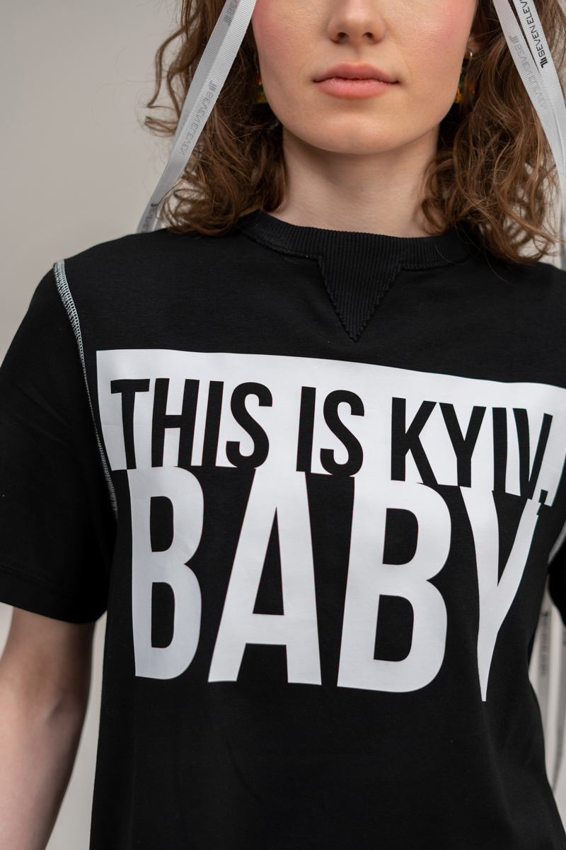 Black t-shirt This is KYIV, baby photo 6