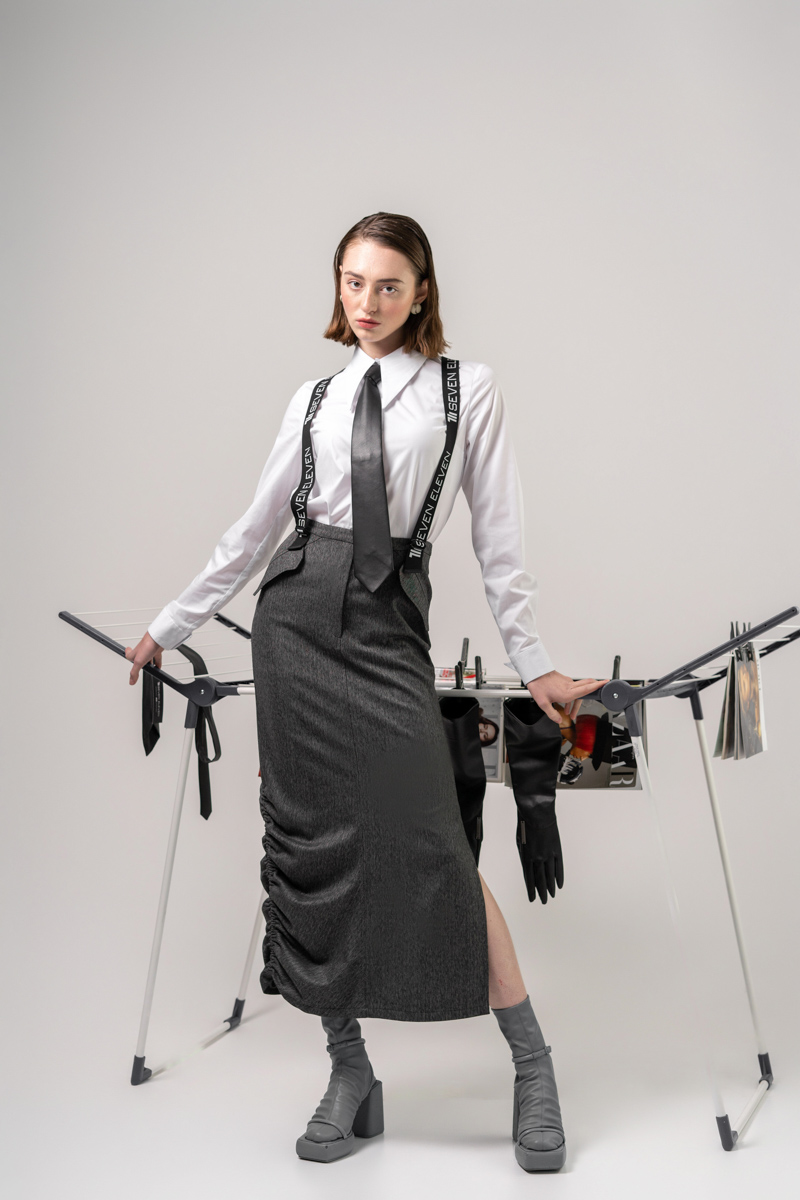Maxi skirt with suspenders photo 1