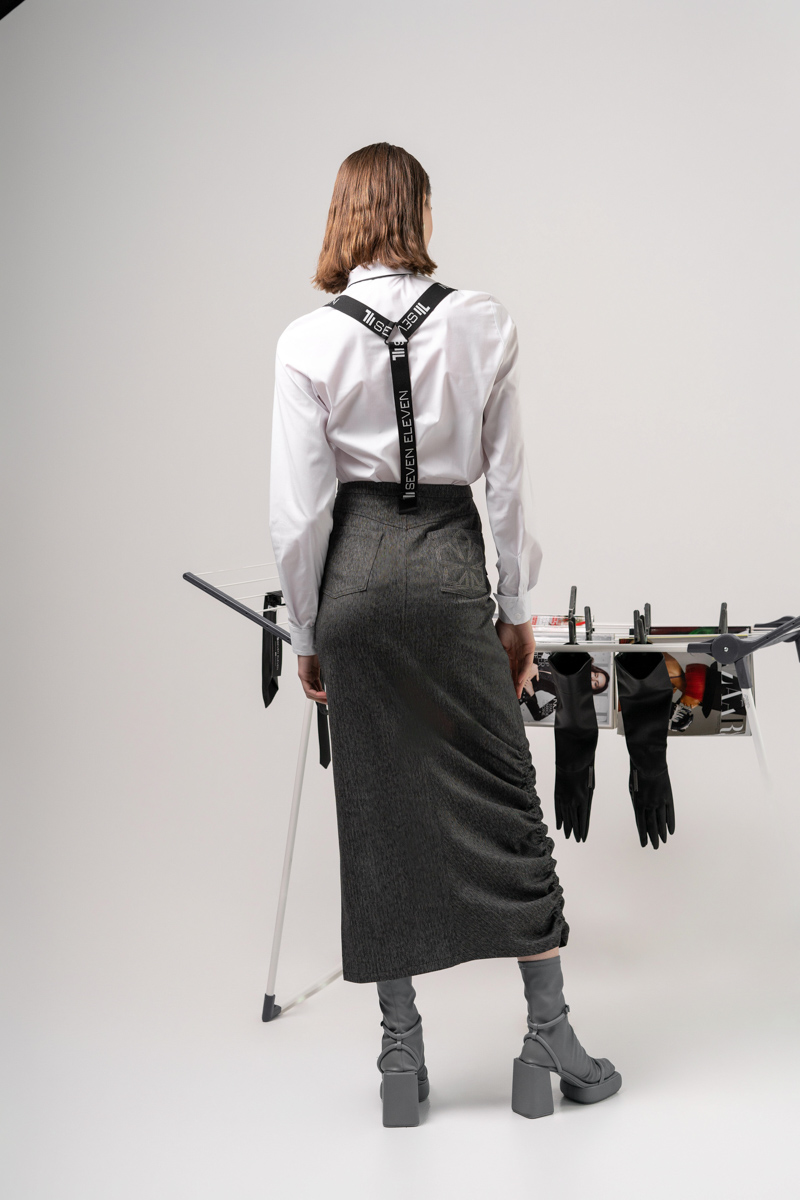 Maxi skirt with suspenders photo 3