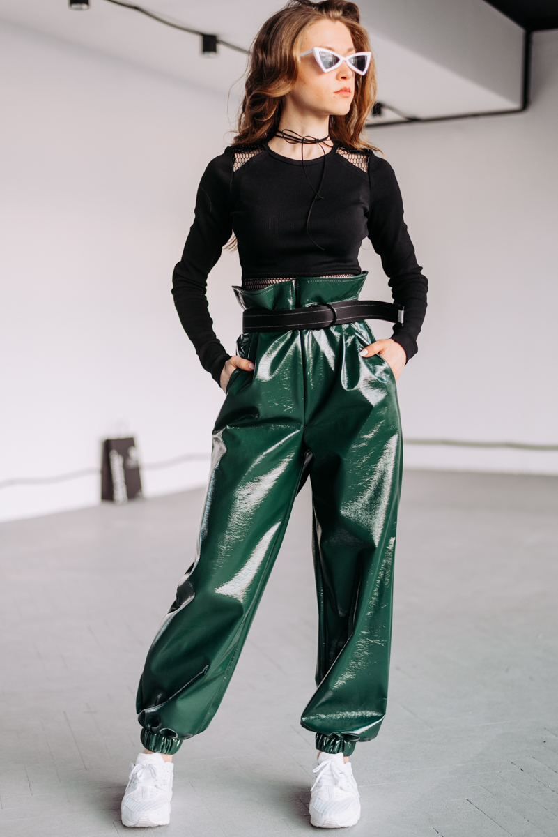 Patent Leather Track Pants photo 1