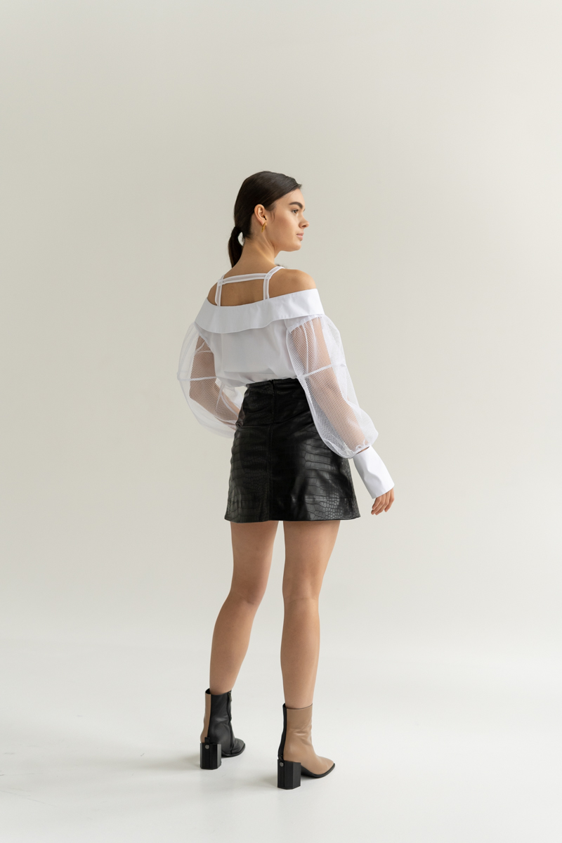 A-silhouette mini skirt black photo 3